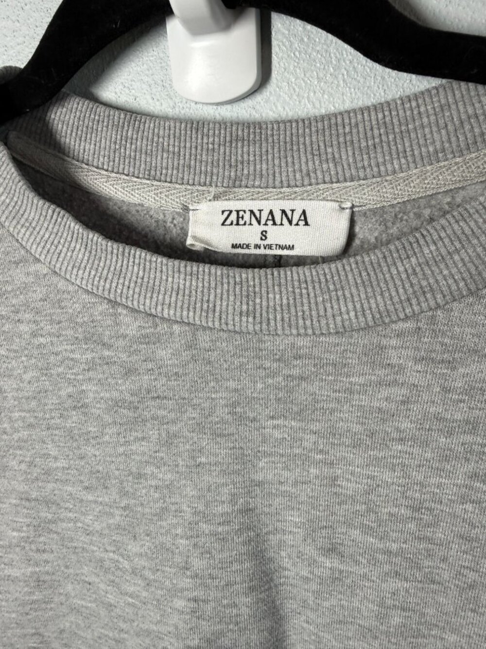 Zenana Womens Small Gray Sweatshirt Crewneck Pullover Cozy Pockets Lounge Casual - Picture 10 of 12